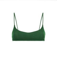 Green bralette topAdjustable straps Composition: 90% Polyamide 10% Elastane Trendy Summer Bra With Adjustable Straps, Chic Triangle Top Bra With Straps, Summer Bra With Removable Straps, Chic Triangle Top With Adjustable Straps, Crop Top With Adjustable Straps, Green Summer Bra With Adjustable Straps, Summer Green Bra With Adjustable Straps, Strappy Crop Top With Removable Bra Pads, Chic Strappy Crop Top With Adjustable Straps