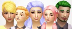 an animated group of people with different colored hair