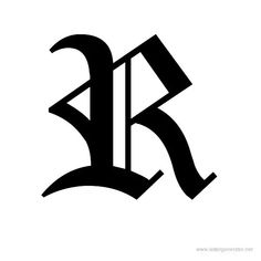 the letter k in black and white