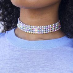 Have you got the fever, or has the fever got you? Disco your way through the night in this adjustable swarovski crystal choker, and let the boogie fever sweep you away. 11" choker with a 2" extension chain. We now offer a VidaCurvy option for the Disco Choker! It will be a 13"-15" adjustable (If you need it longer, please email us at vidakushcustomerservice@gmail.com and we'd be happy to accommodate.) Disco Accessories, Disco Jewelry, Bday Shoot, Choker Jewellery, Disco 70s, Disco Fever, Makeup Accesories, Jewelry Swarovski, Necklace Swarovski