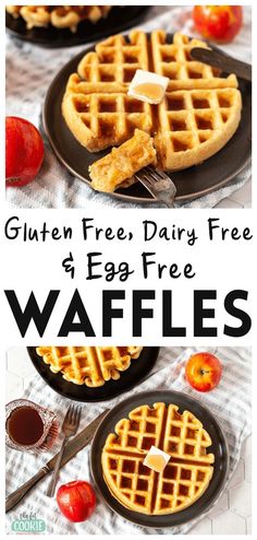 gluten free, dairy free and egg free waffles are the perfect breakfast for