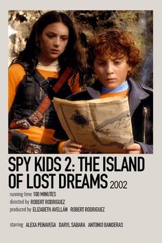 spy kids 2 the island of lost dreams poster with two children looking at a map