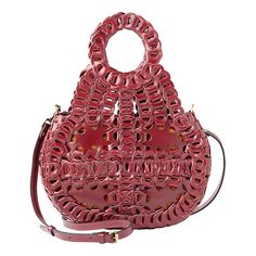 Patricia Nash Ticci Woven Leather Handbag  Meet the gorgeous little sister of the Pisticci and one of the most recognizable bags from Patricia Nash — Ticci. Inspired by the popular leather chain-link bags of the 1970s, it can be carried as a clutch, by the top handle or with the adjustable/detachable strap. Red Woven Leather Shoulder Bag For Shopping, Designer Red Bag With Braided Handles, Chic Red Woven Leather Shoulder Bag, Elegant Red Woven Leather Bag, Chic Red Woven Leather Bag, Elegant Red Shoulder Bag With Braided Handles, Accessory Design, Leaf Logo, Beauty Crafts