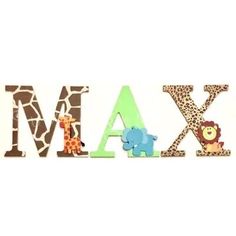 the word max is made up of letters with animals