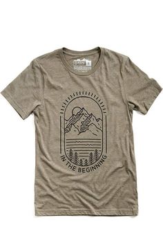 In The Beginning God Created, In The Beginning God, Olive Shirt, Mens Fashion Rugged, Shirt Design Inspiration, Tee Shirt Designs, The Heavens, In The Beginning, The Pacific Northwest