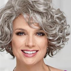 Brand New Never Worn With Tags And In Box Small To Medium Capsize Adjustable Tabs Short Curly Grey Hair, Curly Wig Color, 26 Inch Hair Extensions, Short Gray Hair, Dark Blonde Highlights, Short Curly Wig, Grey Curly Hair, Ash Blonde Highlights, Gorgeous Gray Hair