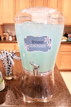 a frozen lemonade machine sitting on top of a counter