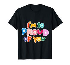 PRICES MAY VARY. Share your pride and appreciation with the heartfelt message and creating a genuine connection with others. This shirt serves as a daily reminder of your accomplishments and the support you receive, helping you carry yourself with greater confidence. Lightweight, Classic fit, Double-needle sleeve and bottom hem Genuine Connection, So Proud Of You, So Proud, Proud Of You, Daily Reminder, Branded T Shirts, Gratitude, Carry On, Top Styles