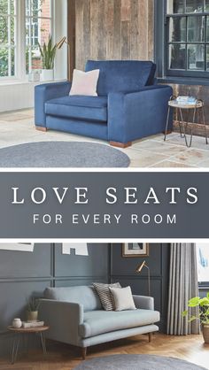 the love seats for every room in this house are easy to clean and stylish