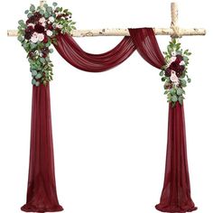 an arch decorated with flowers and greenery for a wedding ceremony or special occasion, isolated against a white background