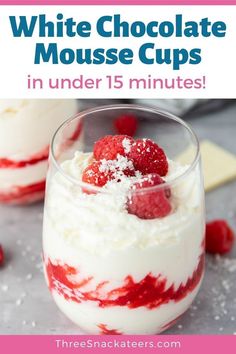 white chocolate mousse cups in under 15 minutes