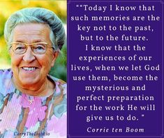 an older woman with glasses and a quote on it that reads today i know that such memories are the key to the past, but to the future