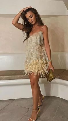 Feather Homecoming Dress, Dazzling Dress, Bodycon Dresses Casual, Tassel Dress, Short Prom Dress, Mini Robes, Vintage Short