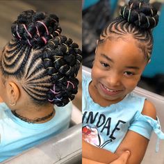 Conrows For Black Girls Kids, Kids Braided Mohawk, Little Black Girls Braided Mohawk, Cute Hairstyles For Black Kids 9-10, Hairstles For Black Girls Kids, Kids Cornrow Hairstyles, Girls Braided Hairstyles Kids, Black Kids Braids Hairstyles, Lil Girl Hairstyles