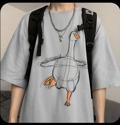 Duck Print, Soft Girl Outfits, Women Streetwear, Painted Clothes, Streetwear Women, Look Cool, Cotton Tops, Aesthetic Clothes, Graphic T Shirt