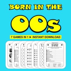 the back cover of born in the 90's, with four different games on it