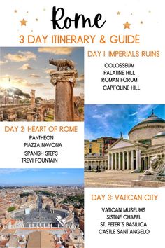 the 3 day itinerary and guide for rome