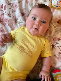 Empower the new generation with the Smashing my Food and the Patriarchy onesie. This supersoft 100% organic cotton onesie comes in a butter yellow color with an orange graphic. Fitted Yellow Onesie With Short Sleeves, Yellow Fitted Short Sleeve Onesie, Feminist Baby, Orange Graphic, The Patriarchy, Smash The Patriarchy, Butter Yellow, My Food, New Baby Gift