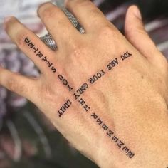 a person's hand with a tattoo on it that says, don't try now and go to sleep