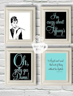 three framed wall art pieces with quotes on them