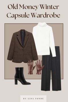 Old Money Capsule Wardrobe Women, Winter Outfit Ideas For Women, Classic Black Handbag, Old Money Winter, Create Capsule Wardrobe, Chic Capsule Wardrobe, Wardrobe For Women, Fall Winter Capsule Wardrobe, Capsule Wardrobe Women