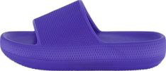 Synthetic Slide Slippers, Solid Color Synthetic Slide Slippers, Solid Synthetic Slide Slippers, Non-slip Synthetic Slippers, Non-slip Solid Synthetic Slippers, Synthetic Textured Sole Slide Flip Flops, Synthetic Slide Slippers With Textured Sole, Synthetic Slide Flip Flops With Textured Sole, Slip-resistant Synthetic Slides