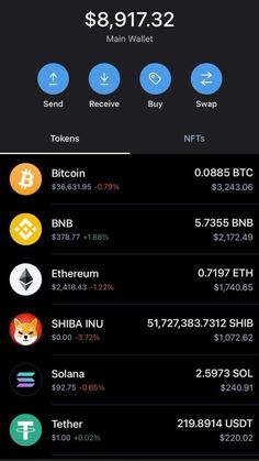 an iphone screen showing the price of bitcoin and other crypts on it