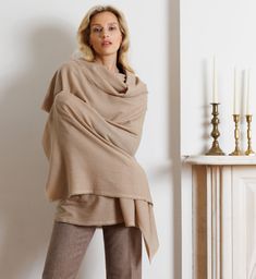 Our popular Alexandra wrap, in soft, cashmere has a quarter inch fringe on every side and is offered in our medium weight cashmere. The Alexandra can be worn during the fall in lieu of a light jacket, and is a perfect travel companion. Two of our best-selling colors, the Habitually Chic/Buff and the Loden Green, are ba Classic Beige Shawl For Fall, Fall Cashmere Shawl, Fall Cashmere Shawl For Layering, Winter Cashmere Shawl In Beige, Elegant Cashmere Wraps For Fall, Cashmere Pashmina Shawl For Fall, Beige Cashmere Shawl For Winter, Beige Cashmere Scarves For Fall, Elegant Fall Cashmere Wraps