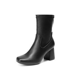 PRICES MAY VARY. Smooth Upper: Designed with a supple & glossy synthetic patent upper that is easy to upkeep while adding a shiny touch to your ensembles. With a 6.9-inch shaft, these mid-calf length block heel boots offer a flattering fit. Optimal Comfort: Finished with a skin-friendly jersey lining that is soft and gentle against the skin. A 4mm resilient PU-covered latex insole keeps feet comfortable and cushioned throughout the day. Stable Support & Stability: These mid-calf boots boast a 2. Square Toe Ankle Boots, Boots Mid Calf, Womens Cosplay, Boots Zipper, Gogo Boots, Square Toe Boots, Stylish Boots, Block Heel Boots, Low Block Heels