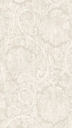 a white wallpaper with an intricate design on the back and sides, in shades of beige