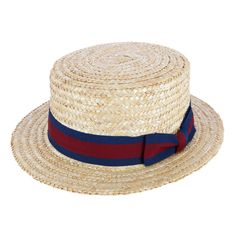 The straw boater hat is a piece of classic American history that was commonly worn at sailing or boating events. Wear this hat for the 4th of July, your next parade, or a day on the lake. It can also put the finishing touch on your 1920s costume. Whether for costume or fashion, this quality straw hat is sure to be a hit. The thick elastic sweatband makes for a comfortable fit and will keep you dry while you wear this stylish hat to parades, performances, and parties. Made of 100% Straw Day On The Lake, 1920s Costume, Boat Hat, Straw Boater Hat, Patriotic Hats, Straw Boater, 1920s Style, Boater Hat, Stylish Hats