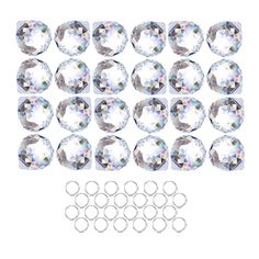 20mm round crystal glass beads for jewelry making and diy crafts, pack of 24