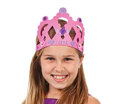 Includes Foam Crowns and Foam Stickers Great Craft for Your Princess-Themed Birthday Party Measures 9 1/4" x 5 3/8" Your little princess will feel like royalty in these DIY Princess Crown Kit. Perfect for princess themed birthday parties or events, little girls will put on their princess crown and have fun imagining they're a beautiful princess. Royally fun for little girls of various ages! Diy Princess Crown, Princess Crown Crafts, Princess Crowns, Princess Theme Birthday Party, Crown Birthday, Crown Crafts, Princess Diy, Masks Crafts, Diy Birthday Party