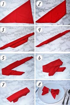 step by step instructions on how to make an origami bow