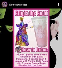 an advertisement for a drink called how to order