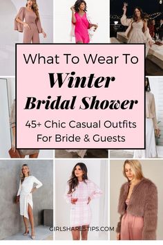 what to wear to winter bridal shower for brides and guests - click here