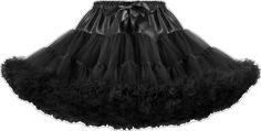 Halloween Ruffled Petticoat For Party, Halloween Party Petticoat With Ruffles, Cosplay Petticoat With Attached Cancan, Costume Petticoat With Tiered Skirt, Can-can Petticoat For Costume Party, Can-can Skirt For Costume Party, Black Ruffled Tutu Dress For Costume Party, Halloween Ruffled Mini Skirt For Party, Tulle Petticoat