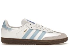 adidas Samba OG White Sky Blue Adidas Samba Og White, Samba Shoes, Adidas Samba Og, Shoe Wishlist, Samba Og, White Sky, Shoe Inspo, Girly Shoes, Hot Sneakers