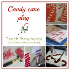 the candy cane play is an easy way to teach kids how to make candy canes