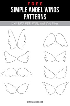 the free printable angel wings pattern for kids