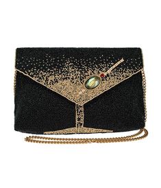 Mary Frances Olive You Crossbody Clutch - Unique Vintage - Womens, ACCESSORIES, HANDBAGS Mary Frances Bags, Mary Frances Handbags, Novelty Handbags, Prom Accessories, Mary Frances, Timeless Classic Style, Novelty Bags, Beaded Handbag, Crossbody Clutch