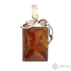 Baltic Amber Pendant Elegant Amber Sterling Silver Necklace, Elegant Amber Jewelry With Large Pendant, Formal Sterling Silver Rectangular Pendant, Elegant Amber Rectangular Pendant Jewelry, Luxury Sterling Silver Jewelry With Rectangular Stone, Sterling Silver Cabochon Rectangular Pendant, Sterling Silver Cabochon Rectangular Pendant Jewelry, Sterling Silver Jewelry With Cabochon Rectangular Pendant, Elegant Engraved Amber Jewelry