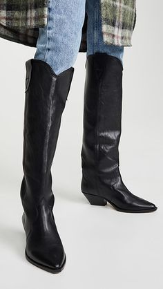 Isabel Marant Denvee Tall Boots | SHOPBOP Western Boots Outfit, Internship Fashion, Isabel Marant Boots, Winter Boots Outfits, Womens Suede Boots, Officine Creative, Purple Shoes, Cow Girl, Cow Boy