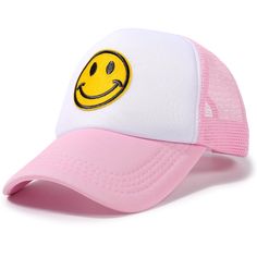 Smiley trucker hat fashionable is ideal for everyday use and outdoor activities, a useful accessory for summer sun protection services! A variety of color options for women smile hats baseball caps can match with different outfits to make you look younger and more energetic, cute dad hat for women is also a perfect gift for friends, and family. Details: Adjustable string inside 🙂Happy Smiley Design Keep Sun-protected and Washed Design Care: Washable Material: High Quality Cotton Fabric Measurem Summer Trucker Baseball Cap Breathable, Fun Summer Baseball Cap With Flat Bill, Trendy Smiley Face Baseball Cap With Curved Brim, Adjustable Baseball Cap With Smiley Face, Trendy Smiley Face Baseball Cap, Adjustable Smiley Face Baseball Cap For Summer, Trendy Summer Baseball Cap With Smiley Face, Trendy Smiley Face Baseball Cap For Summer, Summer Baseball Cap With Smiley Face