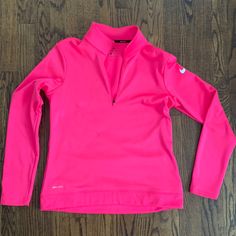 Nike Golf Dri-Fit Pullover Pink Small. Excellent Condition. Have Never Worn It But Does Not Have Tags. Was Given To Me By My Mother And I Love It But I Don’t Like Pink On Myself. Spring Sports Half-zip Top, Spring Half-zip Sports Top, Spring Sportswear Half-zip Tops, Spring Half-zip Sportswear Tops, Half-zip Sportswear Tops For Spring, Nike Winter Workout Tops, Nike Workout Tops For Winter, Pink Half-zip Top For Fall, Winter Workout Nike Tops