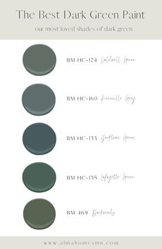 the best dark green paint colors