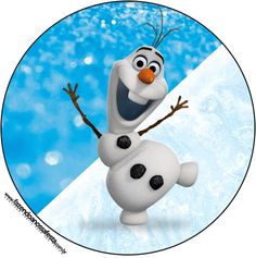 an image of a cartoon character from frozen world in the middle of snow and ice