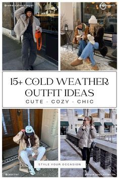 Discover cozy fall and winter outfit ideas perfect for chilly days! From layered looks to soft, warm fabrics, these outfits will keep you stylish all season. Affordable Winter Outfits, Comfy Outfits Winter, Winter Outfits Warm, Cold Weather Outfit, Winter Formal Dresses, Weather Outfits, Comfy Winter, Winter Outfit Ideas