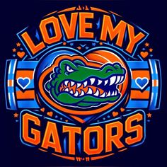 the logo for love my gators