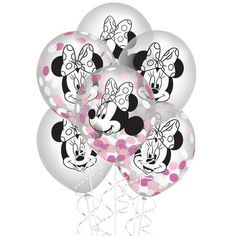 minnie mouse balloons with pink polka dots